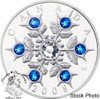 Canada: 2008 $20 Sapphire Crystal Snowflake Silver Coin