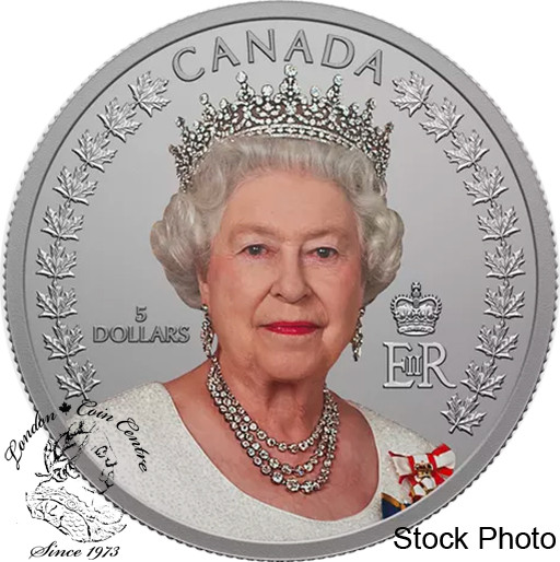 Canada 2022 5 Queen Elizabeth's Portrait 1/4 oz Pure Silver Coin