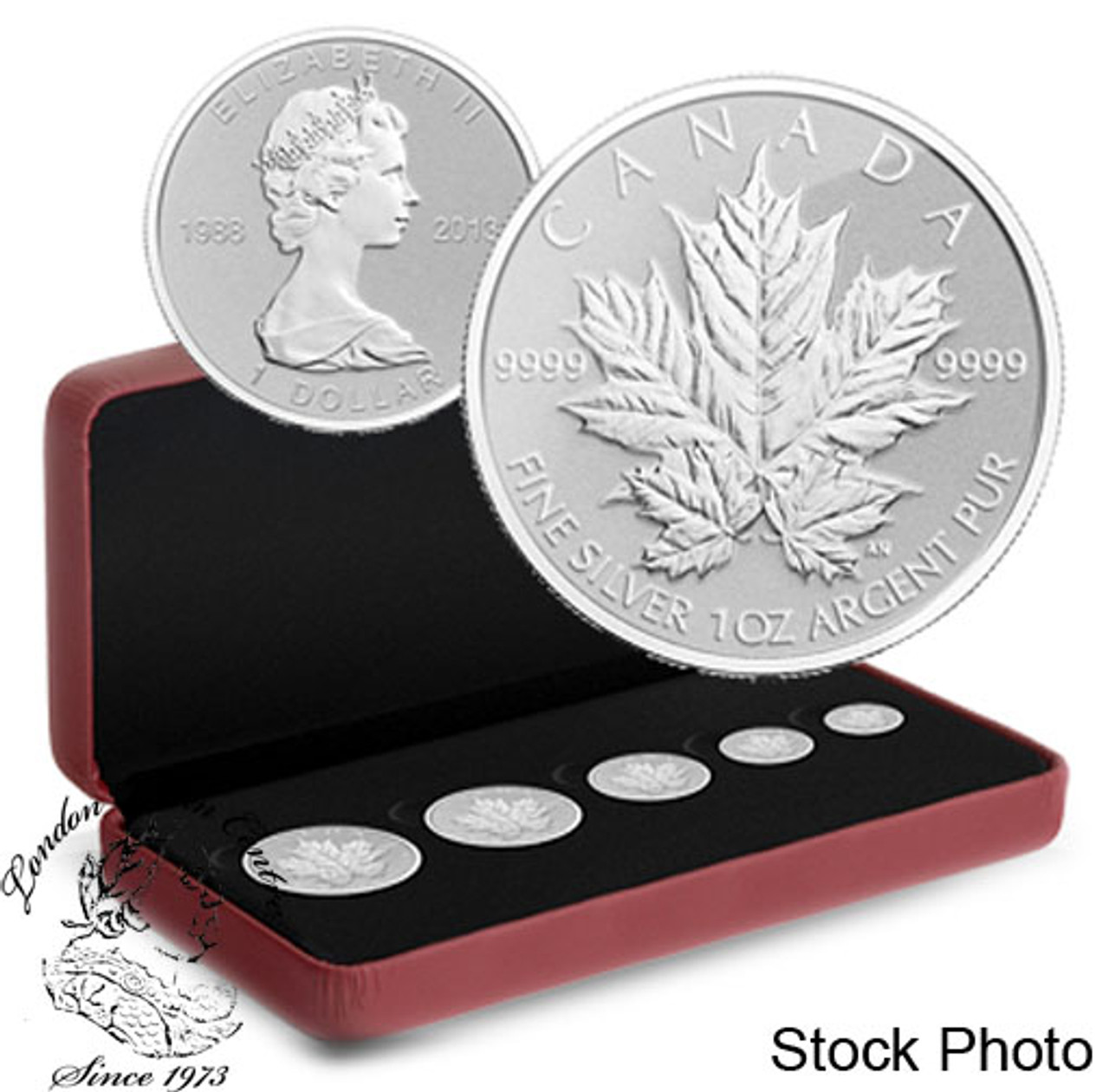 Canada 13 25th Anniversary Of The Maple Leaf Pure Silver Fractional Coin Set London Coin Centre Inc