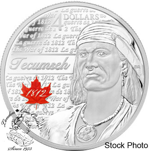 Canada 2012 4 Tecumseh Pure Silver Coin London Coin Centre Inc.