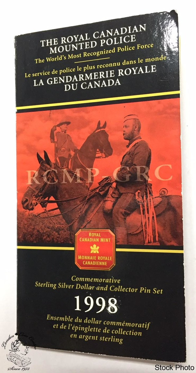 Canada: 1998 125th Anniversary RCMP Silver Dollar and Pin Set