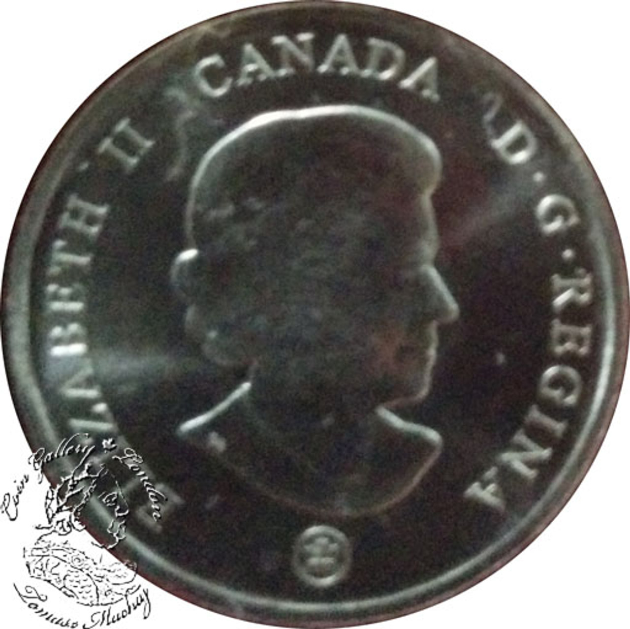 Canada 2006 80Th Birthday Of The Queen Rare Over Sized Coloured 25 Cent Coin. 