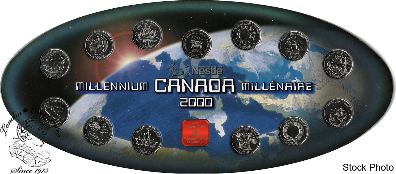 Canada: 2000 25 Cent Millennium Set with Medal - Special Nestle