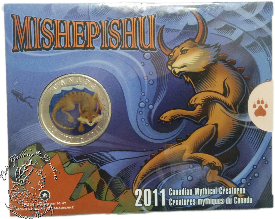 Canada: 2011 25 Cent Canadian Mythical Creatures - Mishepishu Coin