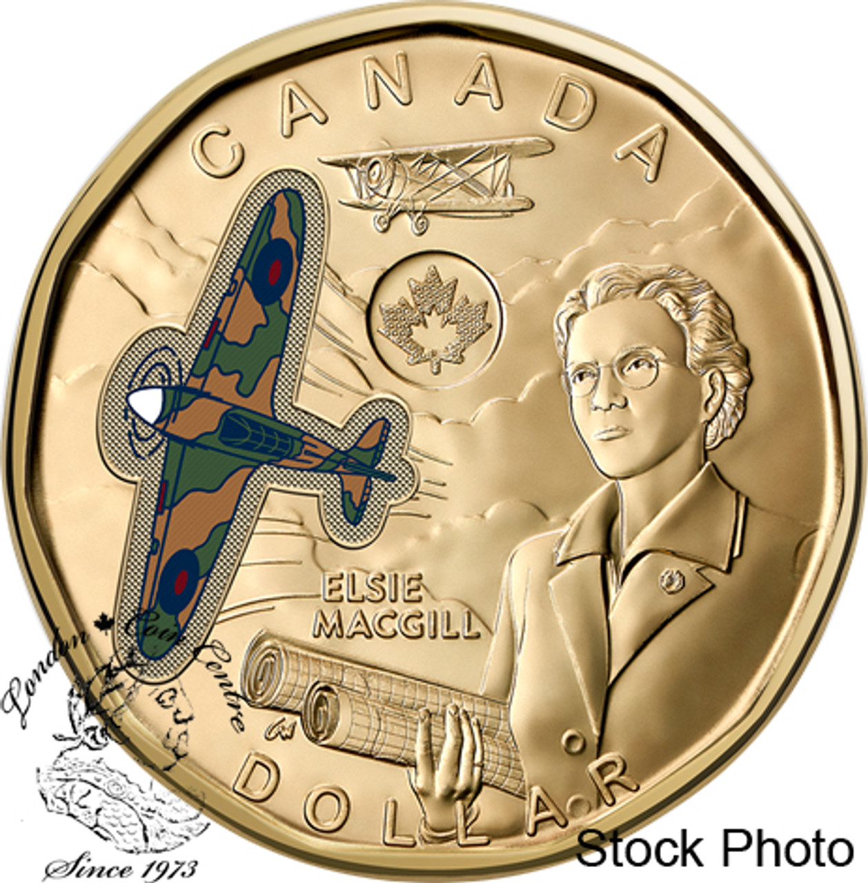 Canada: 2023 $1 Honouring Elsie MacGill Coloured Loonie Coin