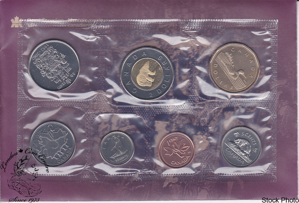 Canada: 2002 Jubilee Proof Like / Uncirculated Coin Set in Purple
