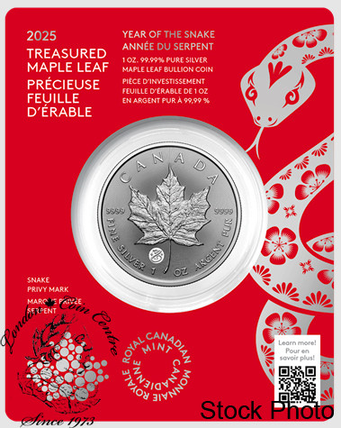 Canada: 2025 $5 Treasured Silver Maple: Year of the Snake Privy