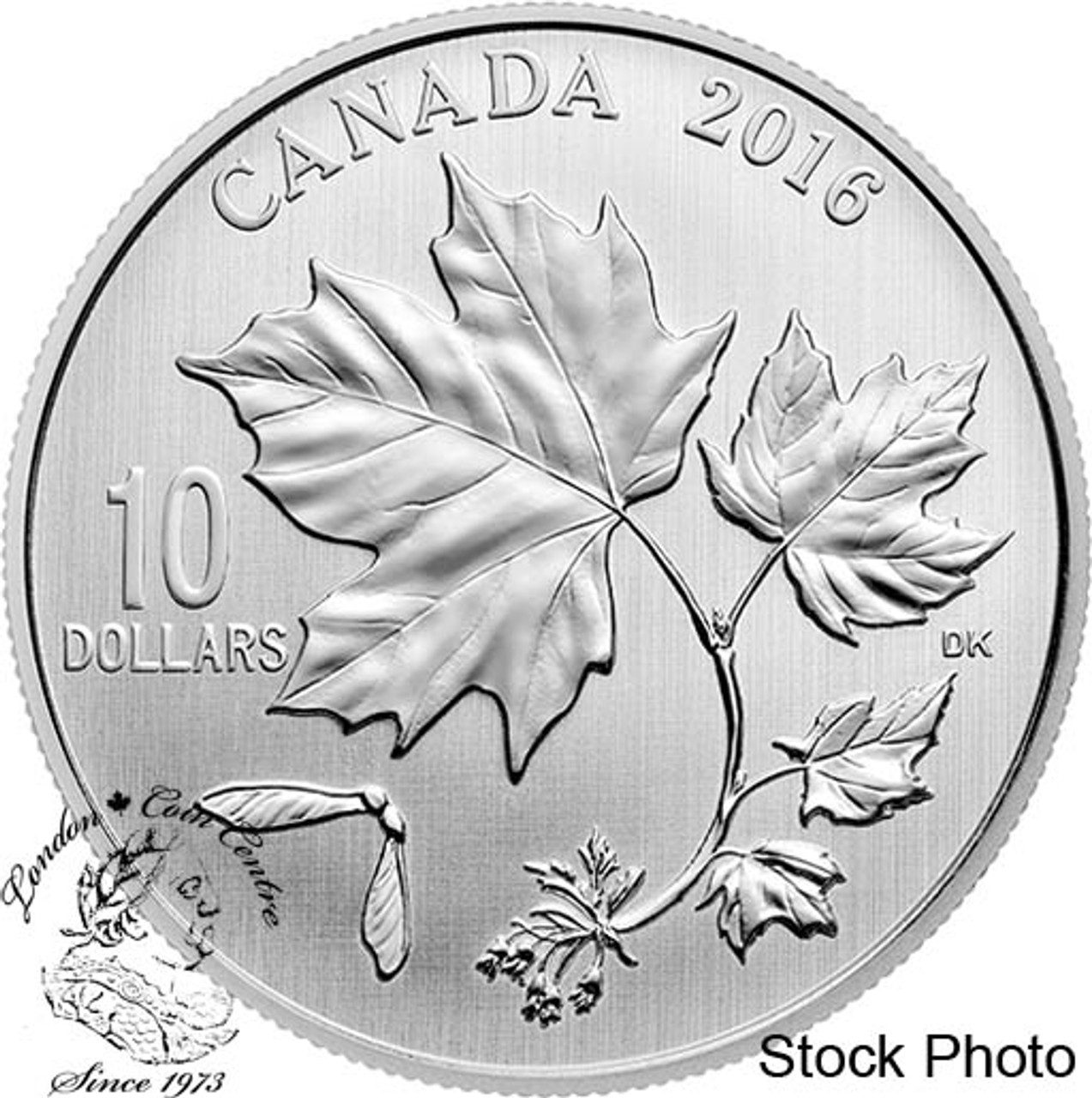 Maple Leaf Silhouette Canada Geese 2016 $10 Fine Silver Coin 