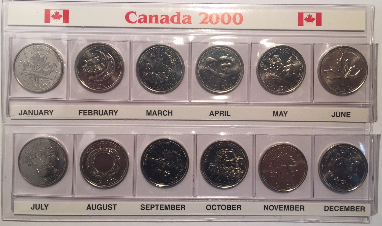 Canada 1999 Silver Quarter 25 Cent Millennium Coin Set London Coin
