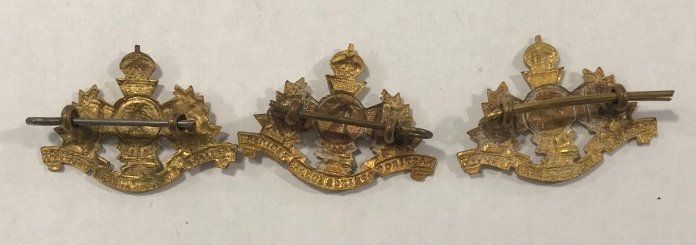 Canada Set of 3 Hastings and Prince Edward Collar Badges London Coin