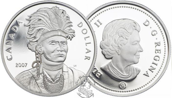 Canada: 2007 $1 Thayendanegea Proof Silver Dollar coin