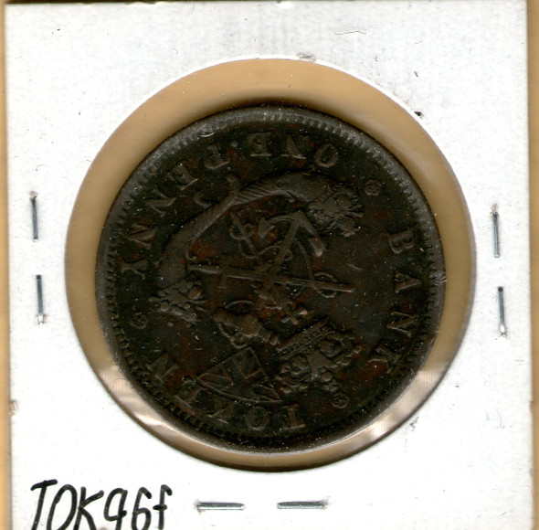 Bank of Upper Canada: 1857 Penny #5f