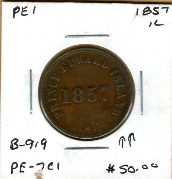 P.E.I. 1857 One Cent B-919 PE-7C1 #3
