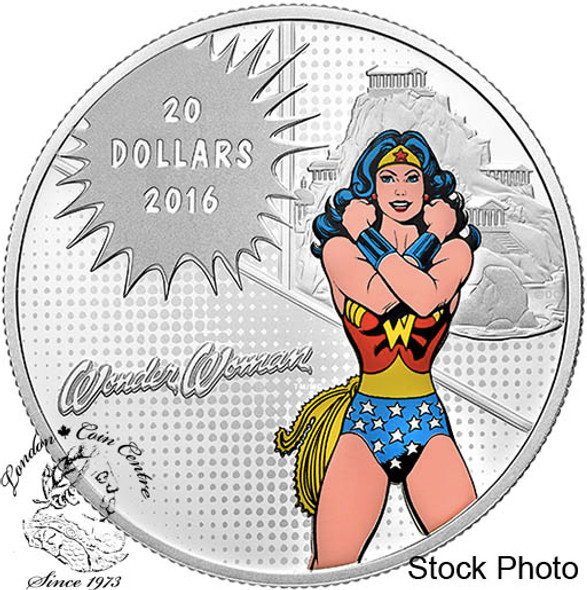 Canada: 2016 $20 Wonder Woman Silver Coin - DC Comics™ Originals