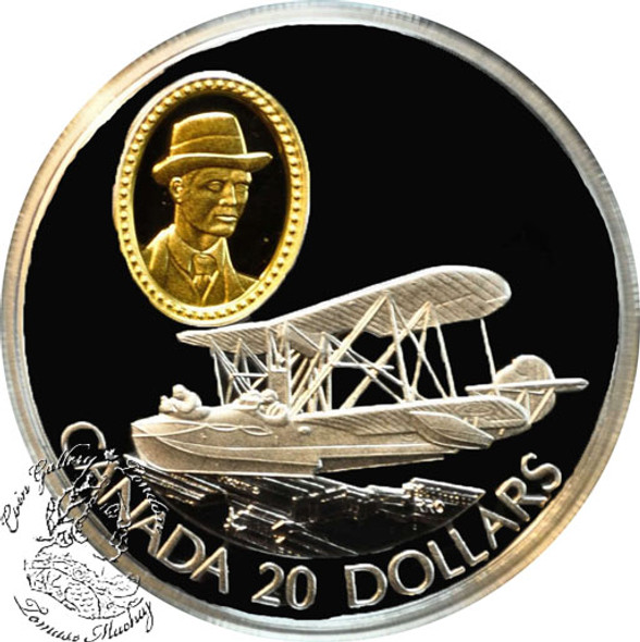 Canada: 1991 $20 A.E.A. Silver Dart Aviation Coin 1-3 - London