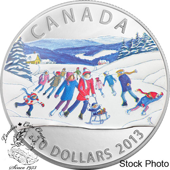 Canada: 2013 $10 Winter Scene Pure Silver Coin