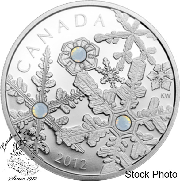 Canada: 2012 $20 Crystal Holiday Snowstorm Silver Coin