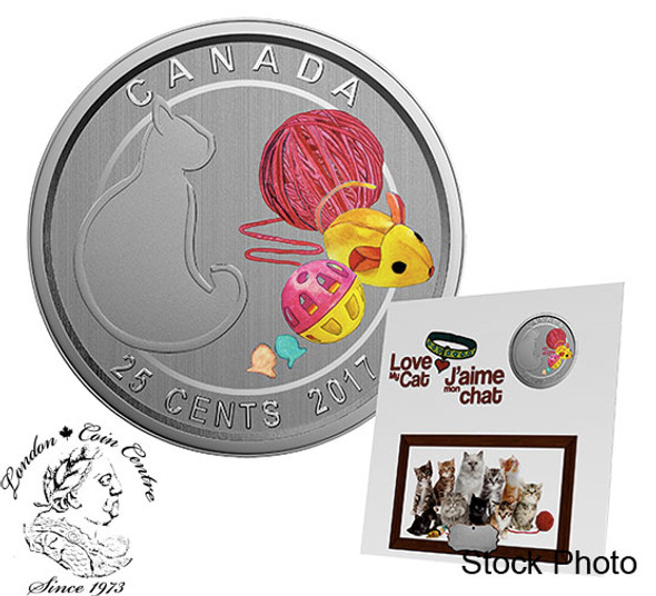 Canada: 2017 25 Cents Love My Cat Coin + Picture Frame!