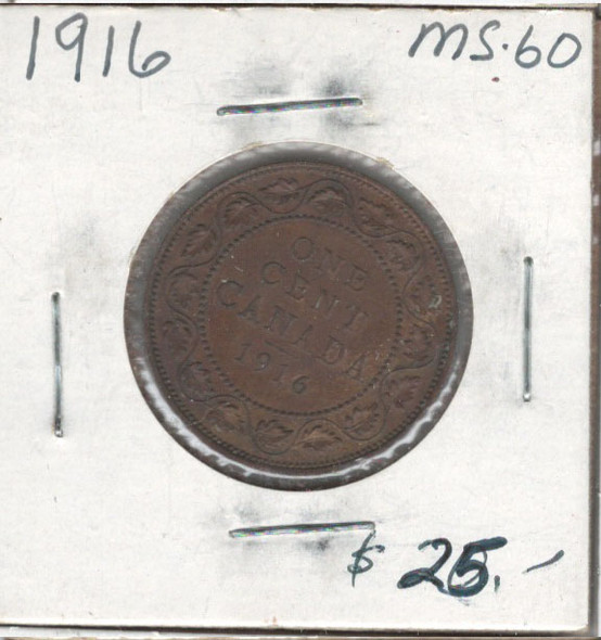 Canada: 1916 1 Cent MS60 Lot#3