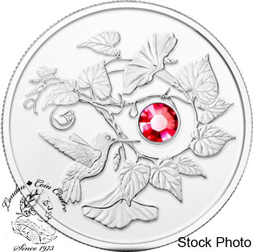 Canada: 2013 $3 Hummingbird and Morning Glory Pure Silver Coin