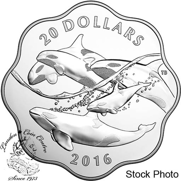 Canada: 2016 $20 Master of the Sea: The Orca Masters Club Silver Coin