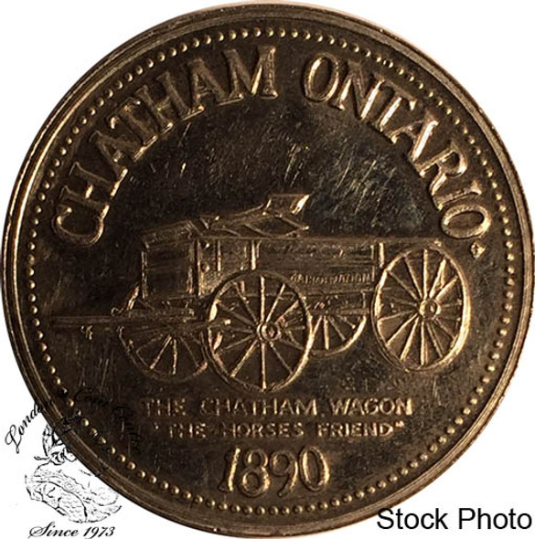 Canada: 1976 Chatham Ontario " 1890 The Chatham Wagon " Trade Dollar 