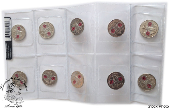 Canada: 2010 25 Cent Poppy 10 Pack