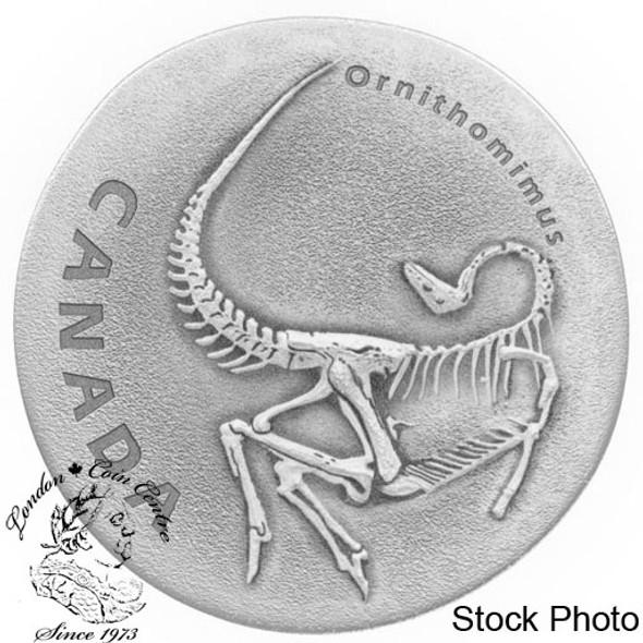 Canada: 2017 $20 Ancient Canada - Ornithomimus Dinosaur Silver Coin