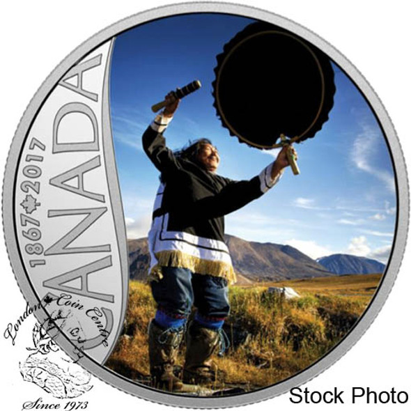 Canada: 2017 $10 Celebrating Canada's 150th: Drum Dancing Silver Coin