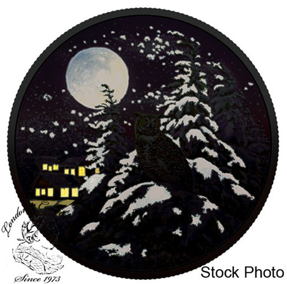 Canada: 2017 $30 Animals in the Moonlight: Great Horned Owl 2 oz. Pure Silver Glow In The Dark Coin