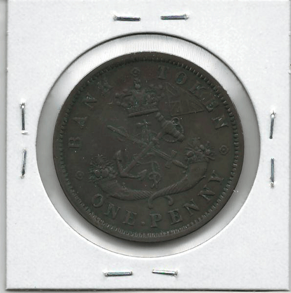 Bank of Upper Canada: 1857 Penny PC-6D #2