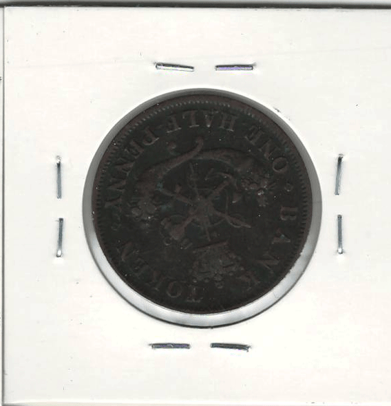 Bank of Upper Canada: 1857 Halfpenny PC-5D #5