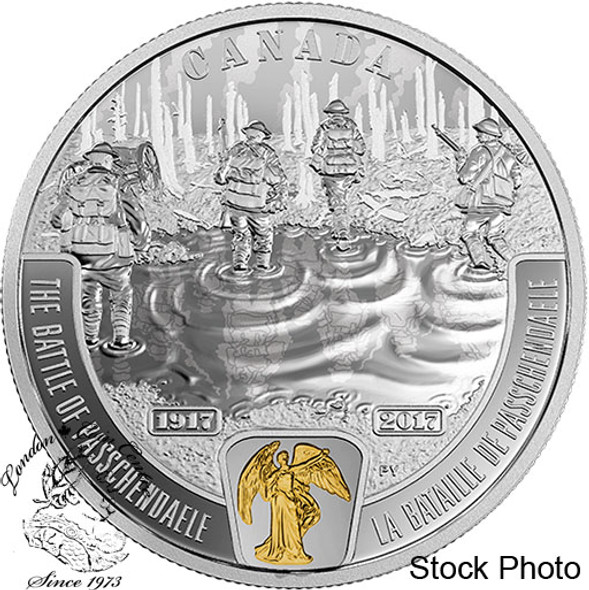 Canada: 2017 $20 First World War: Battlefront Series - The Battle of Passchendaele Silver Coin