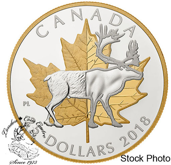 Canada: 2018 $25 Piedfort Timeless Icons: Caribou Fine Silver Coin