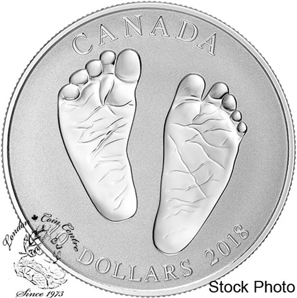 Canada: 2018 $10 Welcome To The World: Baby Feet Fine Silver Coin