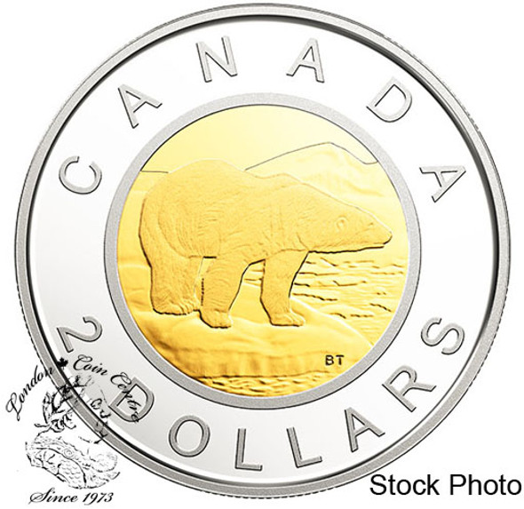 Canada: 2018 $2 Toonie Proof Pure Silver Coin with Selective Gold Plating Canada: 2018 $2 Toonie Proof Pure Silver Coin with Selective Gold Plating