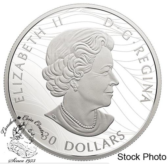 Canada: 2018 $30 Canadian Canopy: The Maple Leaf Pure Silver Coloured Coin