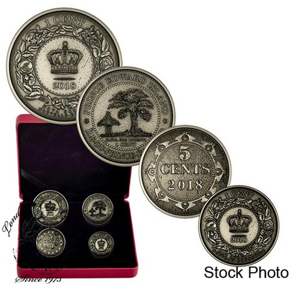 Canada: 2018 Before Confederation: Colonial Currency of the Atlantic Provinces Pure Silver 4-Coin Set Canada: 2018 Before Confederation: Colonial Currency of the Atlantic Provinces Pure Silver 4-Coin Set