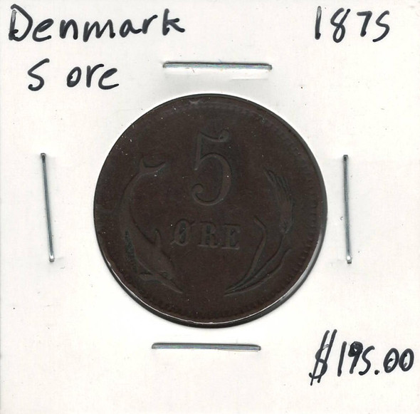 Denmark: 1875 5 Ore