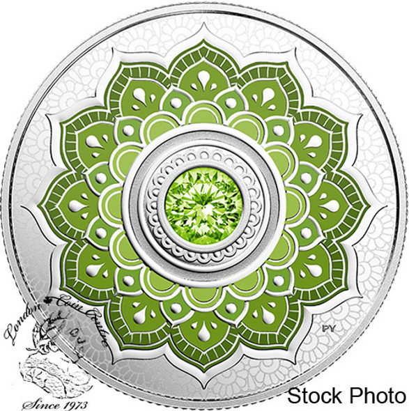 Canada: 2018 $5 Birthstones: August Fine Silver Coin