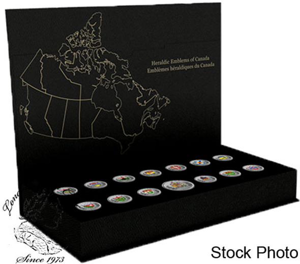 Canada: 2018 Heraldic Emblems of Canada - Pure Silver 14-Coin Set Canada: 2018 Heraldic Emblems of Canada - Pure Silver 14-Coin Set