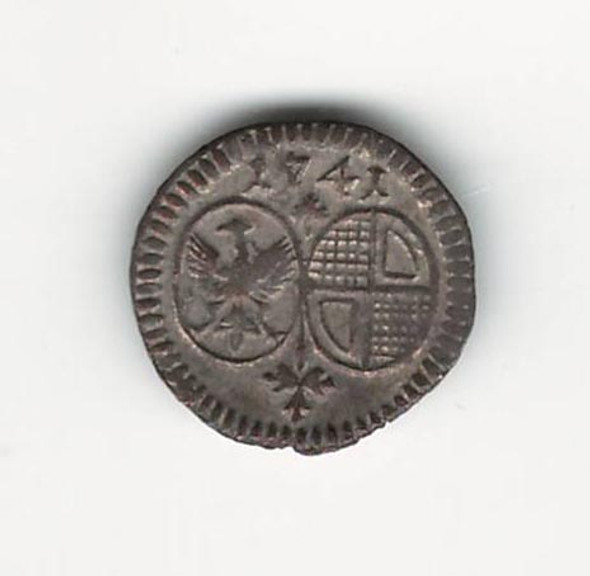 German States: Bradenburg - Ansbach: 1741 Pfenning EF