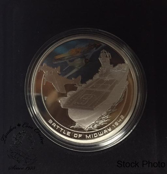 Cook Islands: 2012 $1 Famous Naval Battles: Midway Pure Silver Coin