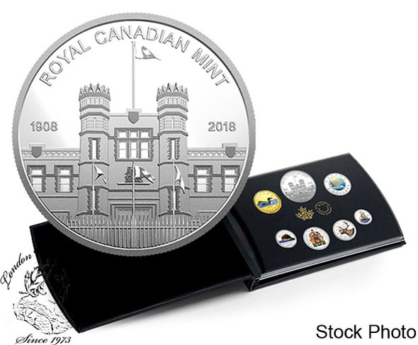 Canada: 2018 Pure Silver Coloured 6-Coin Set with Medallion - Canadian Circulation Collection 