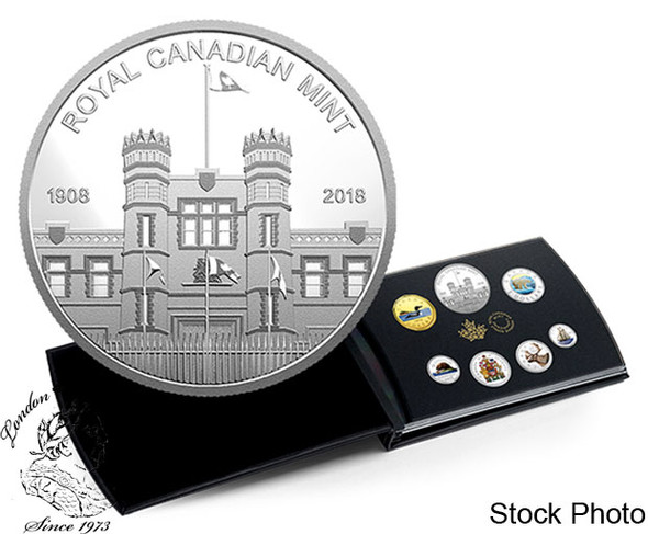 Canada: 2018 Pure Silver Coloured 6-Coin Set with Medallion - Canadian Circulation Collection Canada: 2018 Pure Silver Coloured 6-Coin Set with Medallion - Canadian Circulation Collection
