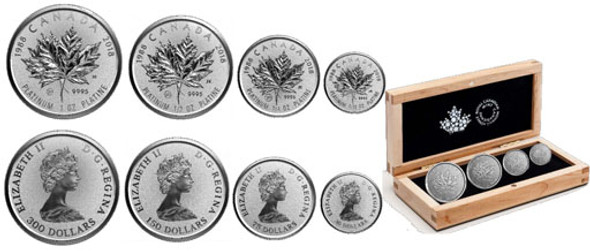 Canada: 2018 30th Anniversary of the Platinum Maple Leaf Pure Platinum Fractional Set