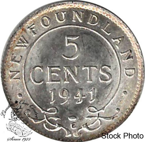 Canada: Newfoundland 1941c 5 Cent Silver MS63