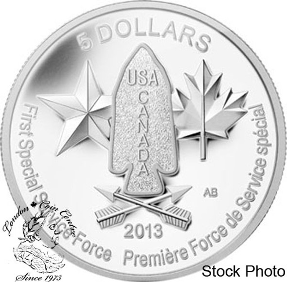 Canada: 2013 $5 Devil's Brigade Pure Silver Coin Canada: 2013 $5 Devil's Brigade Pure Silver Coin