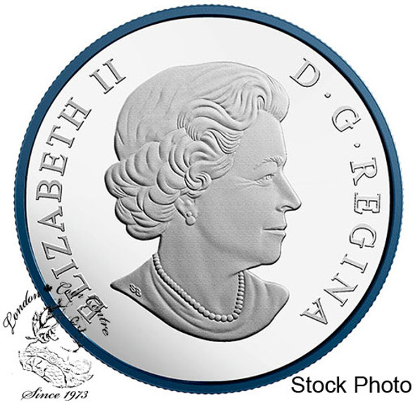 Canada: 2018 $30 Great White Shark 2 oz. Pure Silver Coin with Selective Blue Rhodium Plating Canada: 2018 $30 Great White Shark 2 oz. Pure Silver Coin with Selective Blue Rhodium Plating