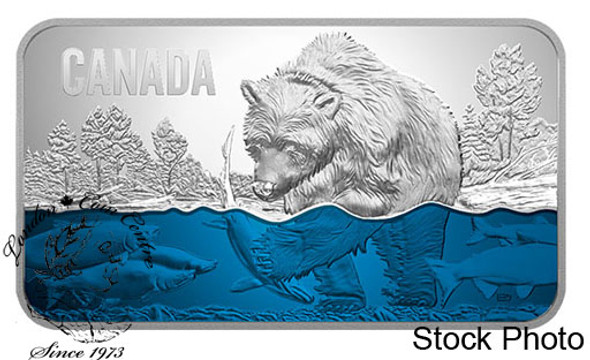 Canada: 2018 $25 Salmon Run Pure Silver Ultra-High Relief Coin